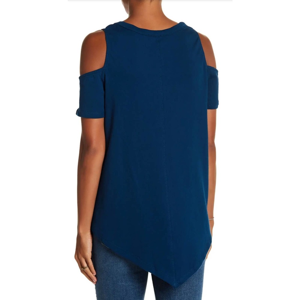 H by Bordeaux Cold Shoulder Swing Blouse Size S - Picture 2 of 7